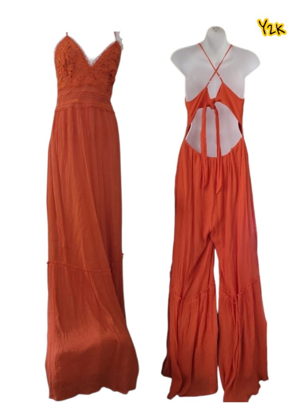 Miss Avenue Gauze Summer Jumpsuit Size Large